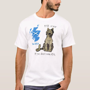 Chats pour le T-shirt écossais de l'indépendance