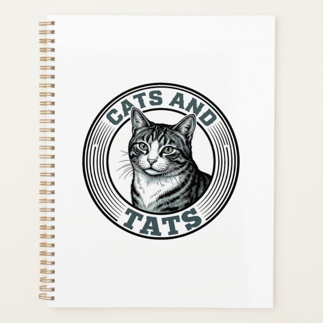 Chats Rétro et Tatouages Gravure Design de Chat_1 (Devant)