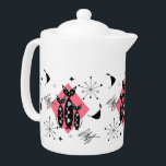 Chats rétro Starburst atomique moderne milieu du s<br><div class="desc">Un super mignon motif de chats noirs,  des étoiles atomiques et des formes abstraites inspirées par des motifs rétro du milieu du siècle dans de jolis tons de rose,  noir,  blanc et gris.</div>