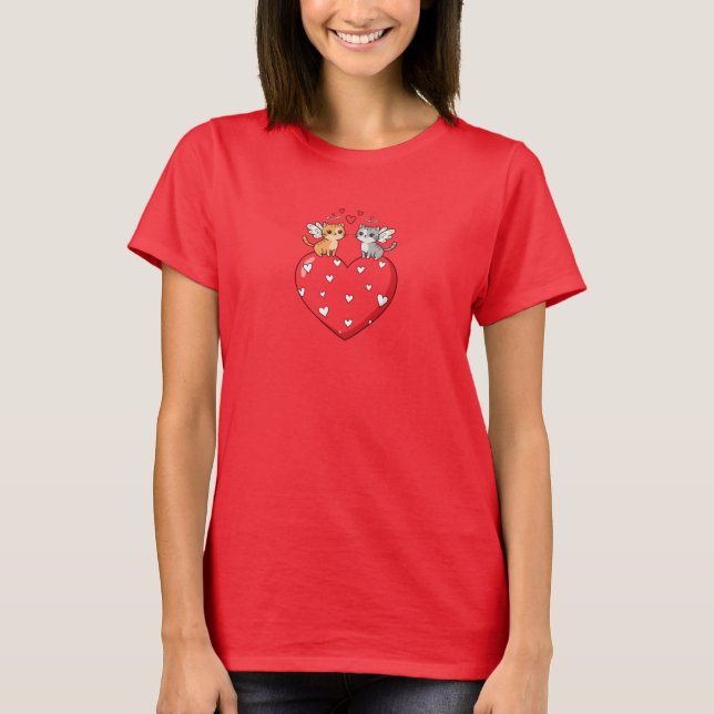 Chats Saint Valentin T-shirt (Devant)