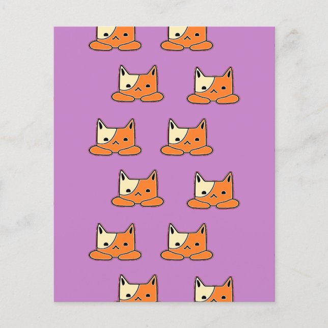 Chats sérieux en violet (Devant)