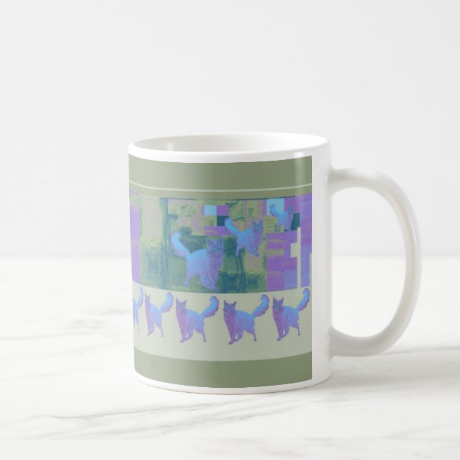 Chats somaliens bleus dansant la tasse (Droite)