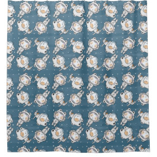 Chats Space adorable Motif Douche rideau