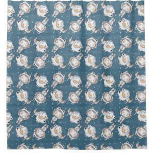 Chats Space adorable Motif Douche rideau
