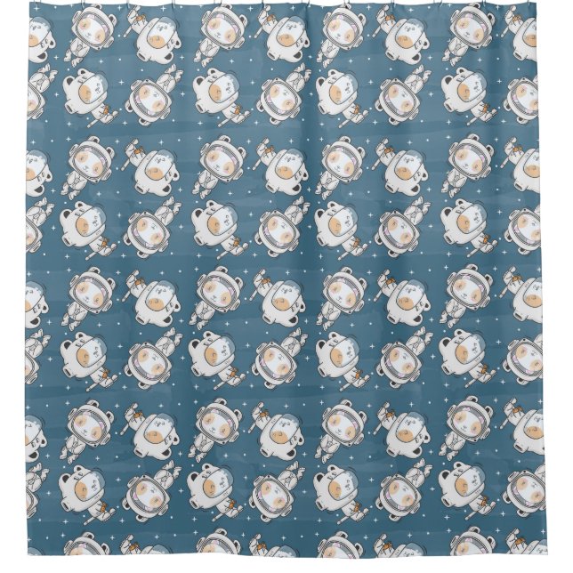 Chats Space adorable Motif Douche rideau (Devant)