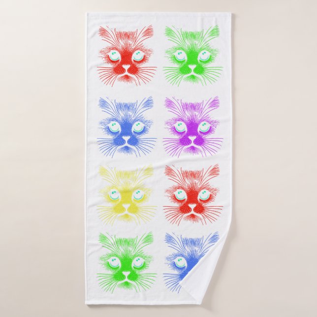 Chats Thèmes (Serviette de bain)