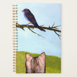 Chats tigrés parlent aux oiseaux