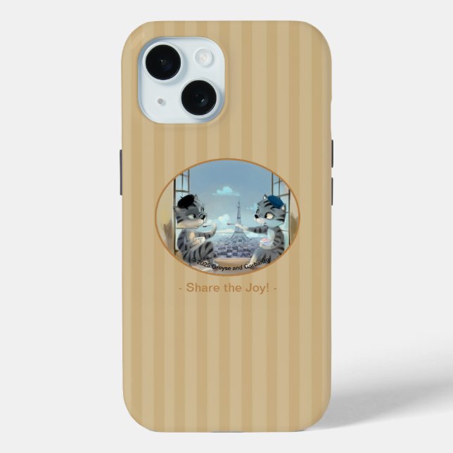 Chats & Tour Eiffel – Étui de téléphone robuste Pa (Verso)