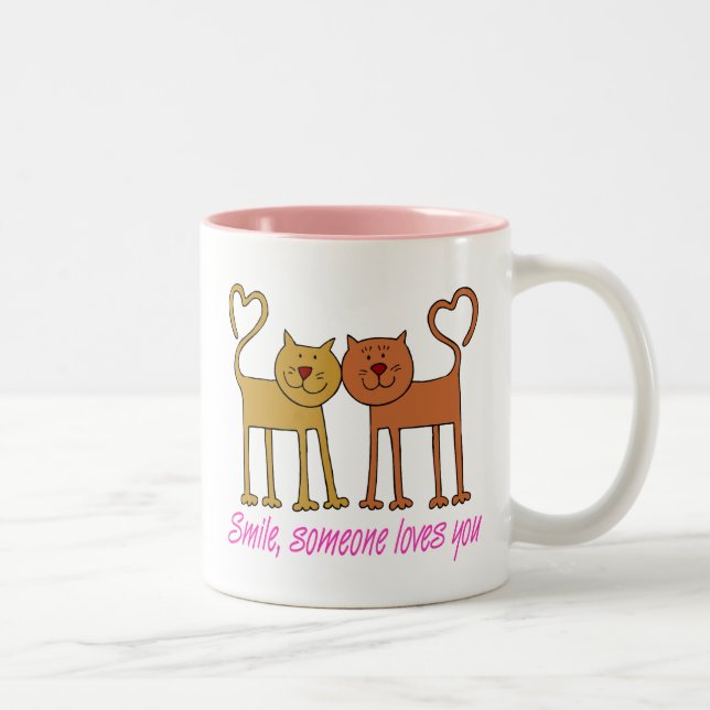 Chats Valentine en Mug Amoureux (Droit)
