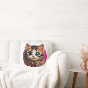 Chatte chat conçu pour lancer oreiller