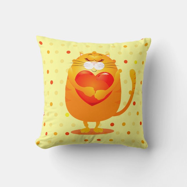 Chatte douce en amour, coussin (Recto)