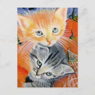 chatte halloween kitties carte postale