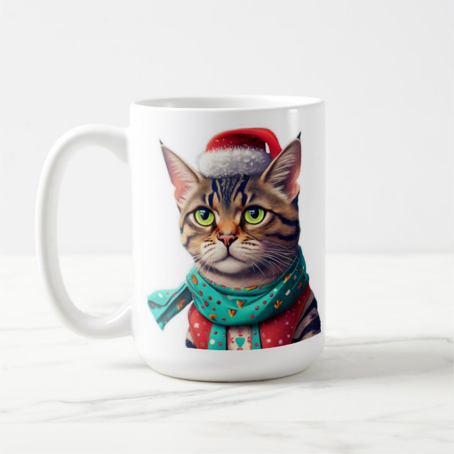 Chatte mignonne Christmas Mug (Gauche)