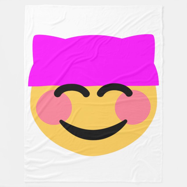 chatte rose casquette couverture émoji (Devant)