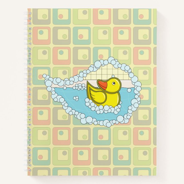 Chaucer le Carnet Spiral de canard en caoutchouc (Devant)