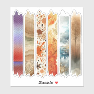 Chaud Automne Aquarelle Washi Bande Stickers