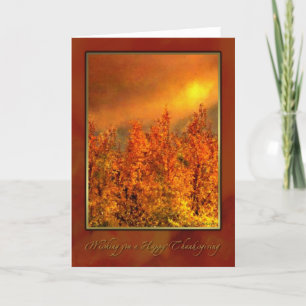 Chaud automne jour Thanksgiving carte