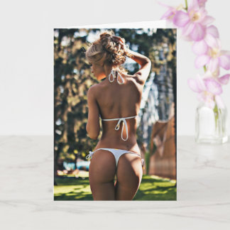 Chaud ! Bikini pin fille photo Carte de voeux