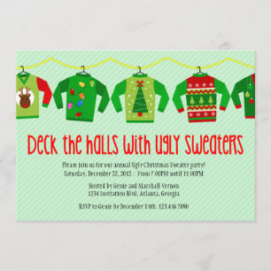 Chaud de Noël moche Fête Invitation