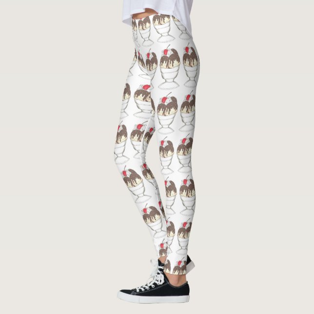 Chaud Fudge Ice Cream Shoppe Sundae Leggings fourr (Gauche)