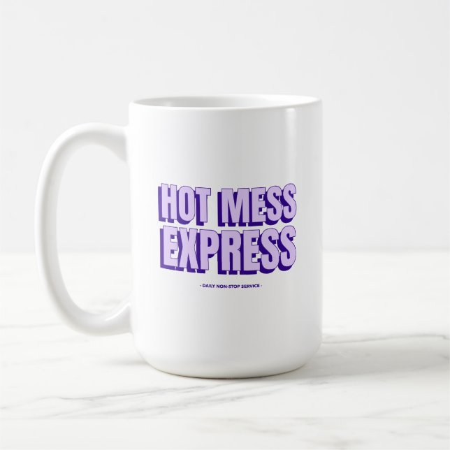 Chaud Mess Express café Mug (Gauche)