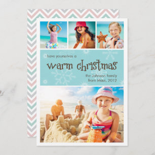 Chaud Noël 4 Photo Carte de vacances
