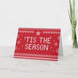 Chaud rouge 'Tis the Season Folt Carte de voeux