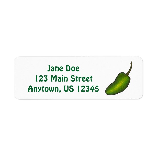 Chaud vert Jalapeno épicé poivrons Étiquettes (Devant)