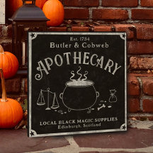 Chaudière magique noire Halloween signe apothecair