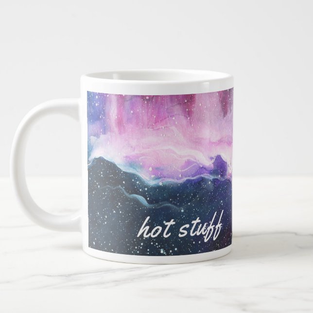 Chauffage coloré, Mug de café géant violet (Gauche)
