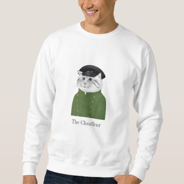 CHAUFFEUR CHAT Sweatshirt de base homme (Devant)