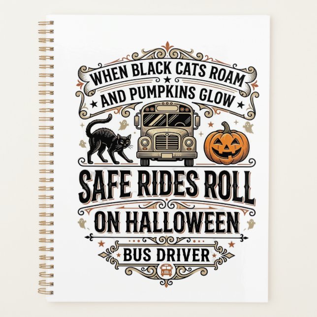 Chauffeur de Bus Halloween Gravure Vintage Épouvan (Devant)