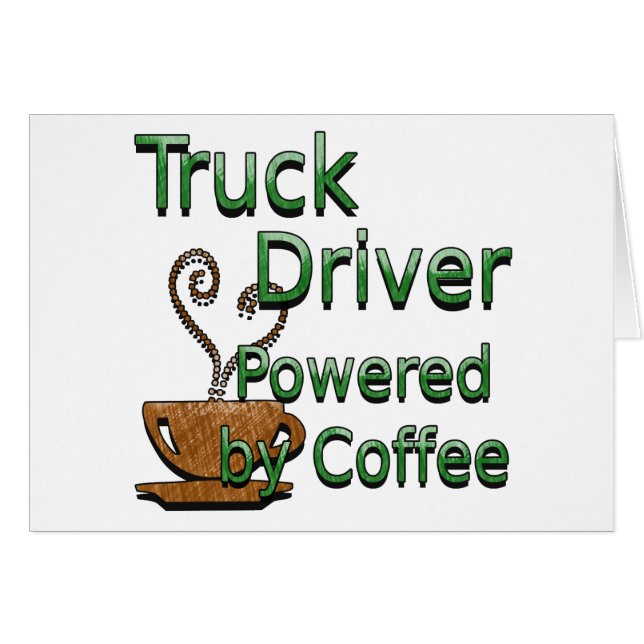 Chauffeur de camion actionné par le café (Devant horizontal)