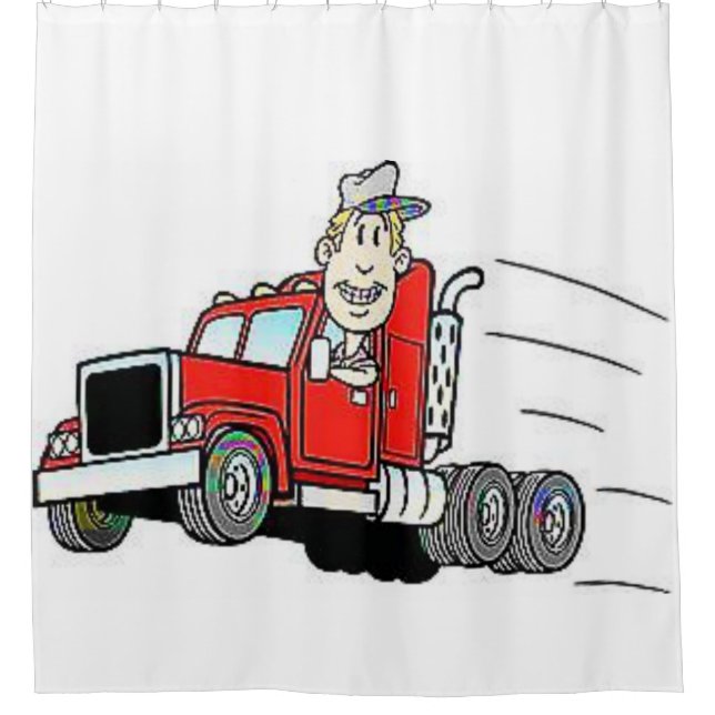 Chauffeur de camion de rideau de douche (Devant)