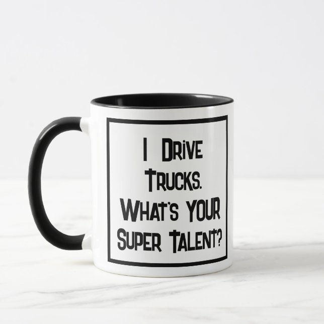 Chauffeur De Camion Super Talent. Mug à café à deu (Gauche)
