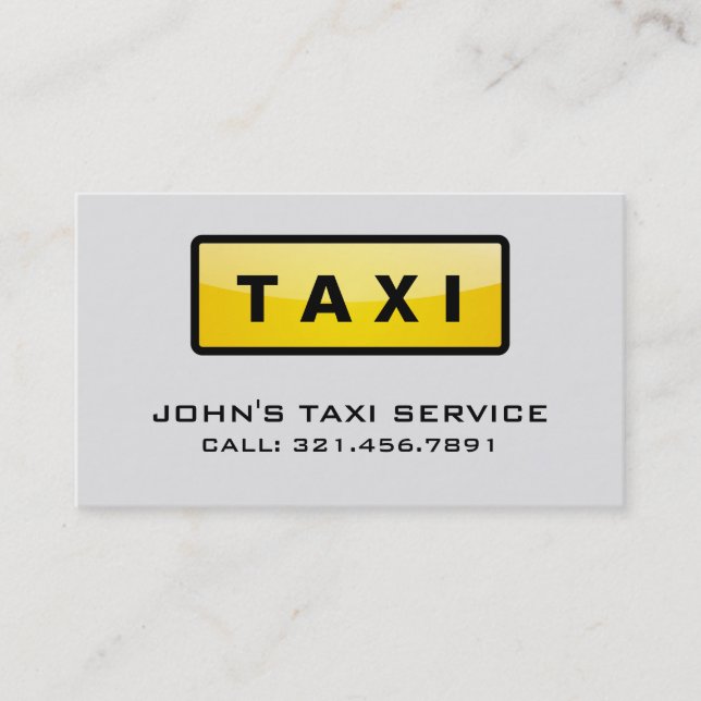 Chauffeur de taxi - cartes de visite (Devant)