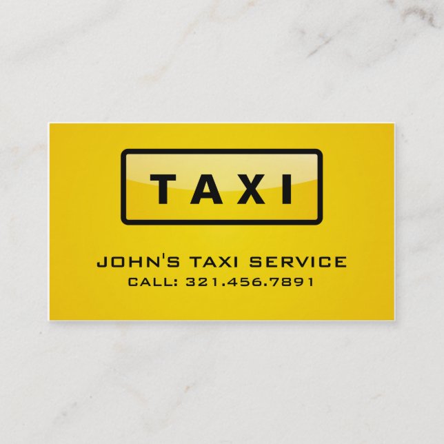 Chauffeur de taxi - cartes de visite (Devant)