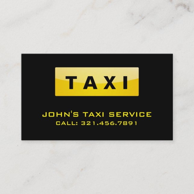 Chauffeur de taxi - cartes de visite (Devant)