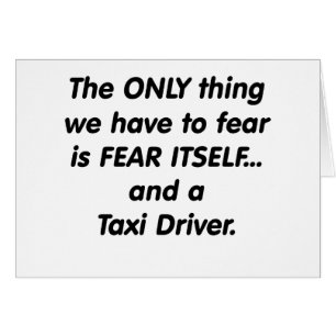 Chauffeur de taxi de crainte