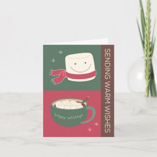 Chauffez la carte de vacances de chocolat chaud de