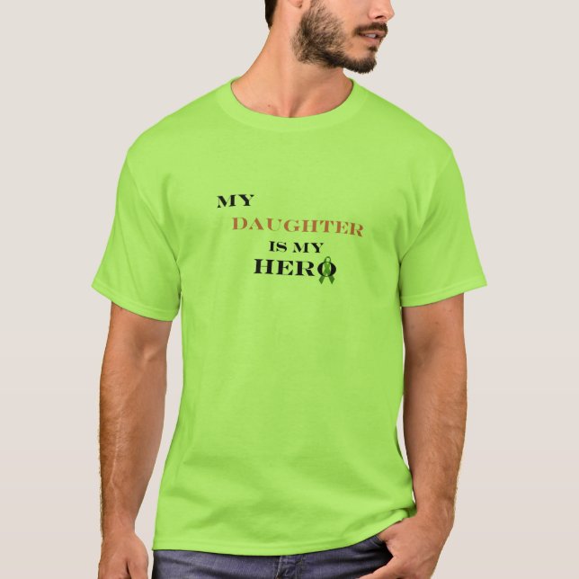 CHAULEZ ma fille est mon T-shirt de héros (Devant)
