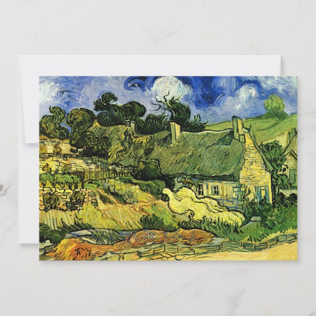 Chaumières, Cordeville par Vincent van Gogh (Devant)