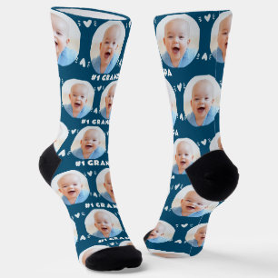 Chaussette #1 Grandpa Fête des pères photo bébé ou enfant