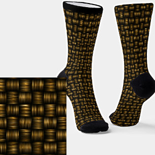 Chaussette 3D Effet Tissé Illusion optique Chaussettes Brown