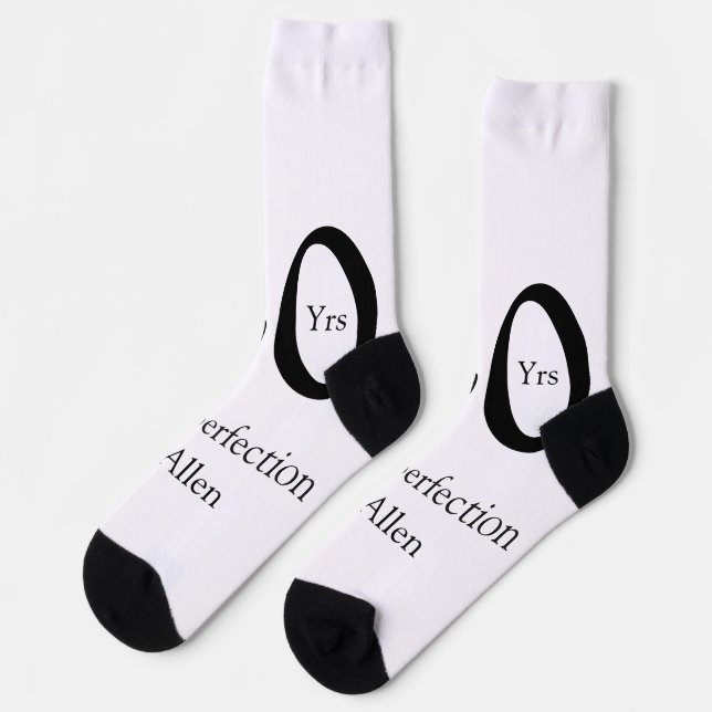 Chaussette 40 ans vieillis à la perfection nom d'anniversaire (Gauche)