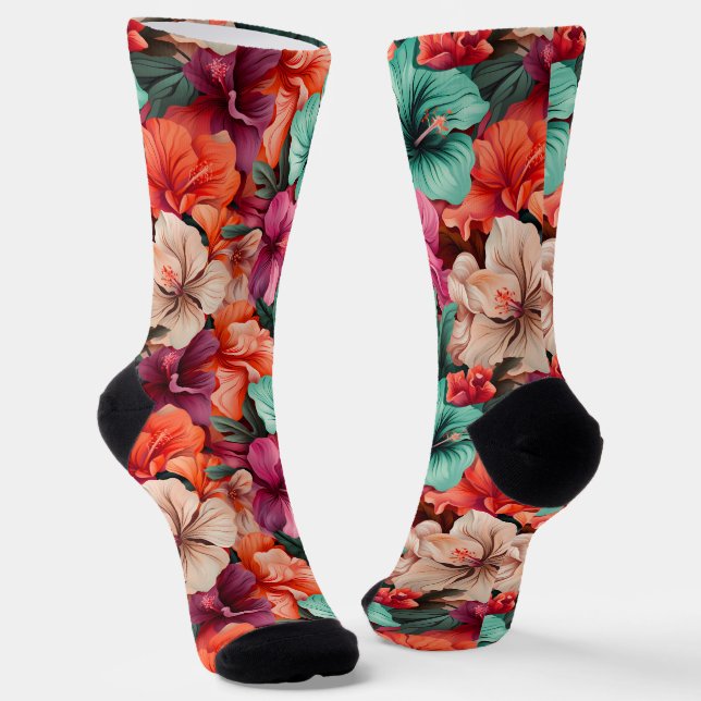 Chaussette #40 Chaussettes d'équipage à motifs floraux (Angulaire)