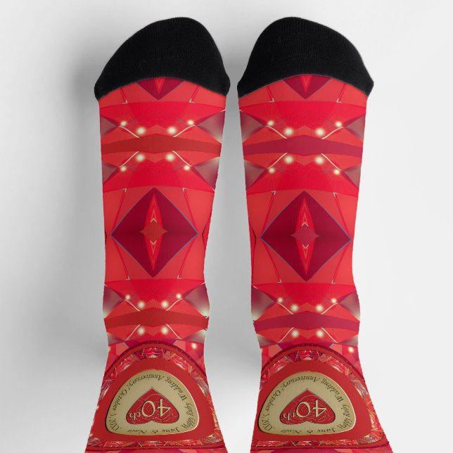 Chaussette 40e anniversaire Rubis  (Haut)