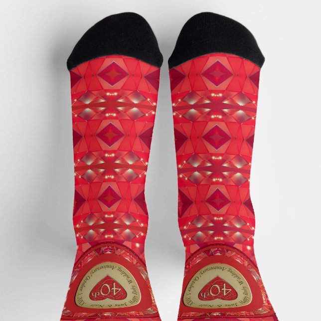 Chaussette 40e Anniversaire Rubis  (Haut)