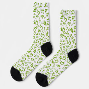 Chaussette 45e anniversaire Motif du numéro de Random Vert Ra