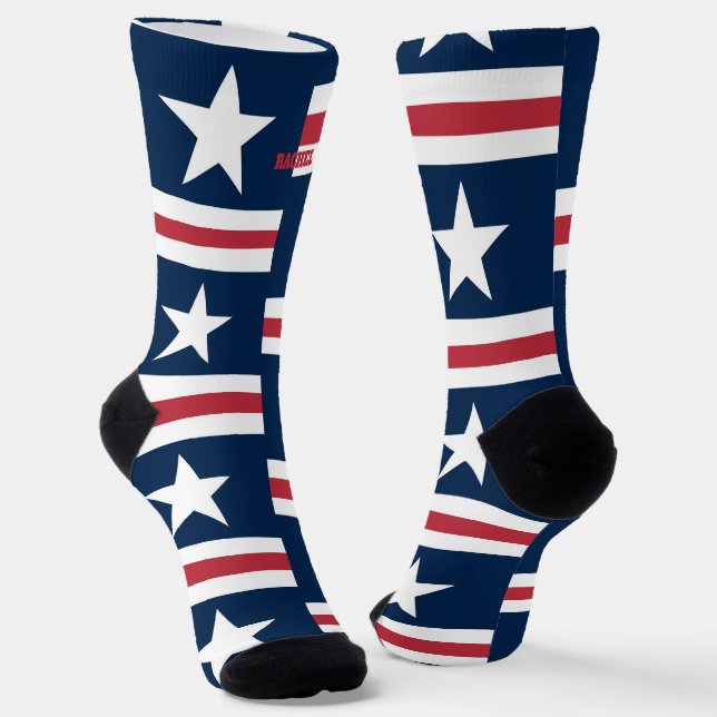 Chaussette 4 juillet Chaussettes rouges et bleues (Angulaire)